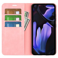 Google Pixel 9a Hoesje - MobyDefend Luxe Wallet Bookcase (Magnetische Sluiting) - Roze