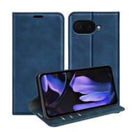 Google Pixel 9a Hoesje - MobyDefend Luxe Wallet Bookcase (Magnetische Sluiting) - Blauw