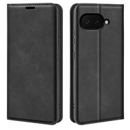 Google Pixel 9a Hoesje - MobyDefend Luxe Wallet Bookcase (Magnetische Sluiting) - Zwart