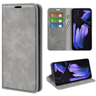 Google Pixel 9a Hoesje - MobyDefend Luxe Wallet Bookcase (Magnetische Sluiting) - Grijs