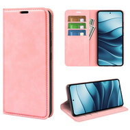 Xiaomi Redmi Note 14 4G Hoesje - MobyDefend Luxe Wallet Bookcase (Magnetische Sluiting) - Roze