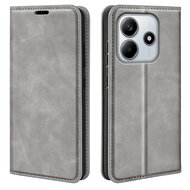 Xiaomi Redmi Note 14 4G Hoesje - MobyDefend Luxe Wallet Bookcase (Magnetische Sluiting) - Grijs