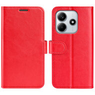 Xiaomi Redmi Note 14 4G Hoesje - MobyDefend Wallet Book Case (Sluiting Achterkant) - Rood
