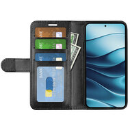 Xiaomi Redmi Note 14 4G Hoesje - MobyDefend Wallet Book Case (Sluiting Achterkant) - Zwart