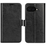 Google Pixel 9a Hoesje - MobyDefend Wallet Book Case (Sluiting Achterkant) - Zwart
