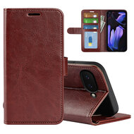 Google Pixel 9a Hoesje - MobyDefend Wallet Book Case (Sluiting Achterkant) - Bruin