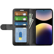 Xiaomi Redmi Note 14 Pro 4G Hoesje - MobyDefend Wallet Book Case (Sluiting Achterkant) - Zwart