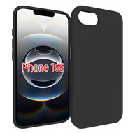 iPhone 16e Hoesje - MobyDefend TPU Backcover - Mat Zwart
