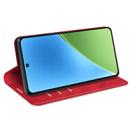 Xiaomi 15 Hoesje - MobyDefend Luxe Wallet Bookcase (Magnetische Sluiting) - Rood