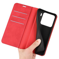 Xiaomi 15 Hoesje - MobyDefend Luxe Wallet Bookcase (Magnetische Sluiting) - Rood