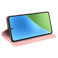 Xiaomi 15 Hoesje - MobyDefend Luxe Wallet Bookcase (Magnetische Sluiting) - Roze