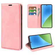 Xiaomi 15 Hoesje - MobyDefend Luxe Wallet Bookcase (Magnetische Sluiting) - Roze
