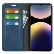 Xiaomi Redmi Note 14 Pro 4G Hoesje - MobyDefend Luxe Wallet Bookcase (Magnetische Sluiting) - Blauw