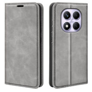 Xiaomi Redmi Note 14 Pro 4G Hoesje - MobyDefend Luxe Wallet Bookcase (Magnetische Sluiting) - Grijs