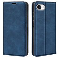iPhone 16e Hoesje - MobyDefend Luxe Wallet Bookcase (Magnetische Sluiting) - Blauw