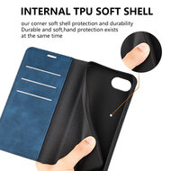 iPhone 16e Hoesje - MobyDefend Luxe Wallet Bookcase (Magnetische Sluiting) - Zwart