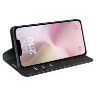 iPhone 16e Hoesje - MobyDefend Luxe Wallet Bookcase (Magnetische Sluiting) - Zwart