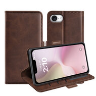 iPhone 16e Hoesje - MobyDefend Luxe Wallet Book Case (Sluiting Zijkant) - Bruin