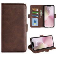 iPhone 16e Hoesje - MobyDefend Luxe Wallet Book Case (Sluiting Zijkant) - Bruin