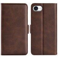 iPhone 16e Hoesje - MobyDefend Luxe Wallet Book Case (Sluiting Zijkant) - Bruin
