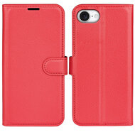 iPhone 16e Hoesje - MobyDefend Kunstleren Wallet Book Case (Sluiting Voorkant) - Rood