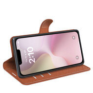 iPhone 16e Hoesje - MobyDefend Kunstleren Wallet Book Case (Sluiting Voorkant) - Bruin