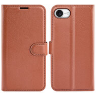 iPhone 16e Hoesje - MobyDefend Kunstleren Wallet Book Case (Sluiting Voorkant) - Bruin