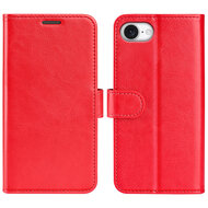 iPhone 16e Hoesje - MobyDefend Wallet Book Case (Sluiting Achterkant) - Rood