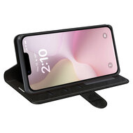 iPhone 16e Hoesje - MobyDefend Wallet Book Case (Sluiting Achterkant) - Zwart