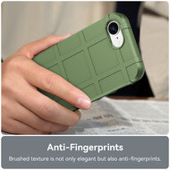 iPhone 16e Hoesje - Mobydefend Rugged Shield TPU Backcover - Groen