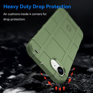 iPhone 16e Hoesje - Mobydefend Rugged Shield TPU Backcover - Groen