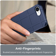 iPhone 16e Hoesje - Mobydefend Rugged Shield TPU Backcover - Blauw