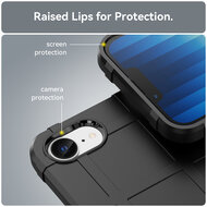 iPhone 16e Hoesje - Mobydefend Rugged Shield TPU Backcover - Zwart