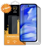 3-Pack Google Pixel 9a Screenprotectors - MobyDefend Screensavers Met Zwarte Randen - Gehard Glas 