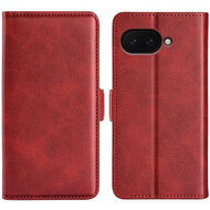 Google Pixel 9a Hoesje - MobyDefend Luxe Wallet Book Case (Sluiting Zijkant) - Rood