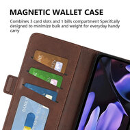 Google Pixel 9a Hoesje - MobyDefend Luxe Wallet Book Case (Sluiting Zijkant) - Bruin