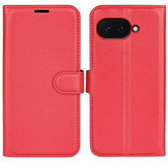 Google Pixel 9a Hoesje - MobyDefend Kunstleren Wallet Book Case (Sluiting Voorkant) - Rood