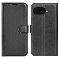 Google Pixel 9a Hoesje - MobyDefend Kunstleren Wallet Book Case (Sluiting Voorkant) - Zwart