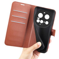 Xiaomi 15 Ultra Hoesje - MobyDefend Kunstleren Wallet Book Case (Sluiting Voorkant) - Bruin