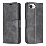 iPhone 16e Hoesje - MobyDefend Wallet Book Case Met Koord - Zwart