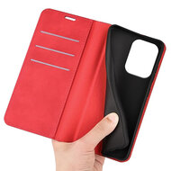 Oppo Reno13 Hoesje - MobyDefend Luxe Wallet Bookcase (Magnetische Sluiting) - Rood