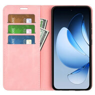 Oppo Reno13 Hoesje - MobyDefend Luxe Wallet Bookcase (Magnetische Sluiting) - Roze