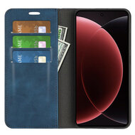 Xiaomi 15 Ultra Hoesje - MobyDefend Luxe Wallet Bookcase (Magnetische Sluiting) - Blauw
