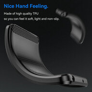 Xiaomi 15 Ultra Hoesje - MobyDefend TPU Backcover - Geborstelde Metaal &amp; Carbon-Look - Zwart
