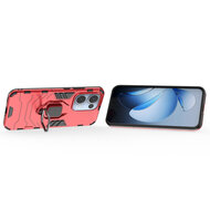 Oppo Reno13 Hoesje - MobyDefend Dubbelgelaagde Pantsercase Met Standaard - Rood