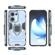 Oppo Reno13 Hoesje - MobyDefend Dubbelgelaagde Pantsercase Met Standaard - Blauw