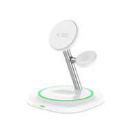 Tech-Protect - Draadloze Magsafe 3-in-1 Oplader - Snellader 15 Watt - Wit