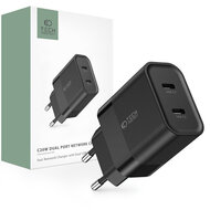 Tech-Protect Wall charger - Oplader met 2 USB-C poorten - 20W - PD2.0 - Zwart