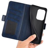 Oppo Reno13 Hoesje - MobyDefend Luxe Wallet Book Case (Sluiting Zijkant) - Blauw