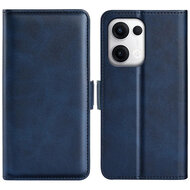 Oppo Reno13 Hoesje - MobyDefend Luxe Wallet Book Case (Sluiting Zijkant) - Blauw